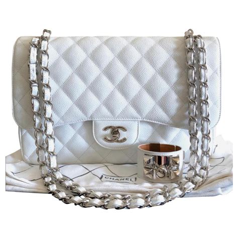 chanel classic white flap bag street|chanel classic flap price.